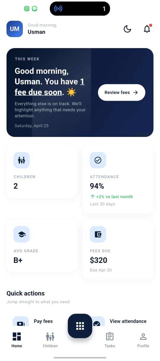 NuxusEd Mobile — Parent, Student & Teacher App — Mobile project by Muhammad Sameer